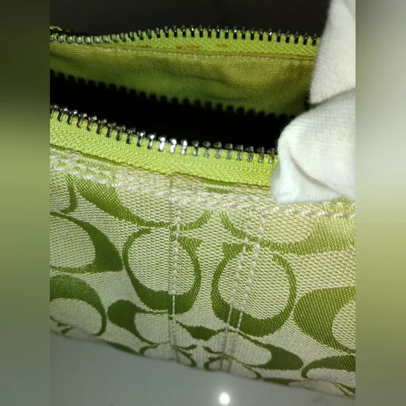 NEW Coach Signature Hobo Bag - Green/White - Picture 9 of 13